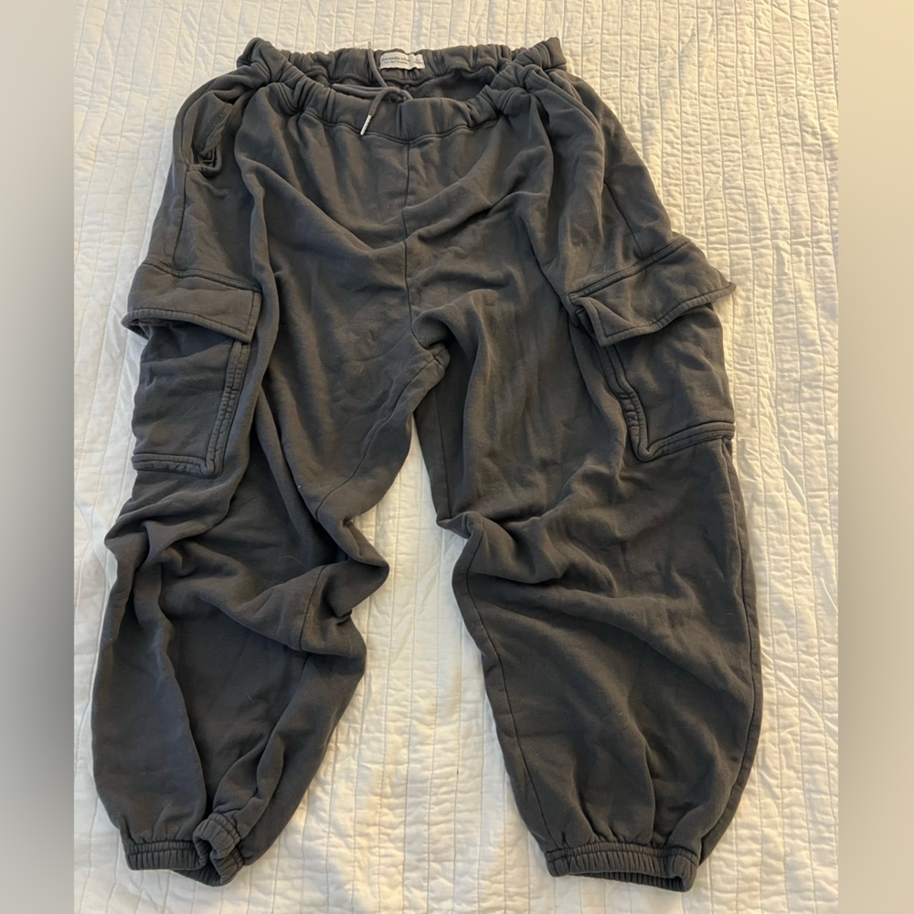 Abercrombie & Fitch XL Gray Cargo Sweatpants